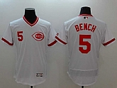 Cincinnati Reds #5 Johnny Bench White 2016 Flexbase Authentic Collection Cooperstown Stitched Jersey,baseball caps,new era cap wholesale,wholesale hats